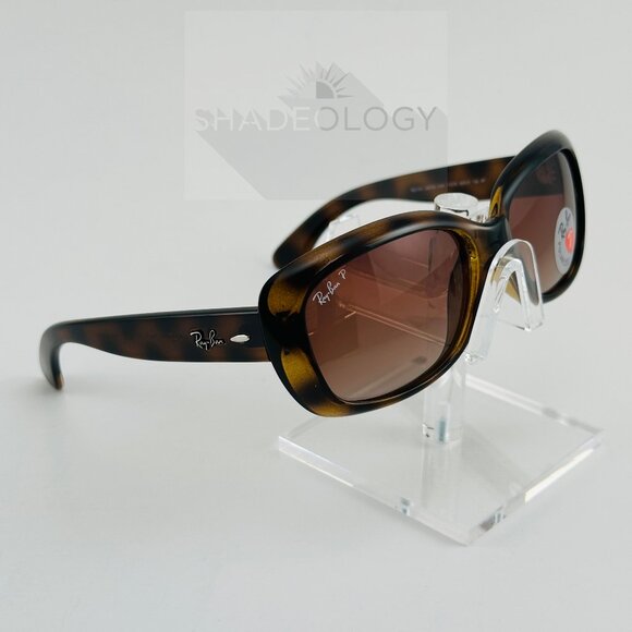 NEW Ray-Ban Jackie Ohh Tortoise Brown Frame Gradient Polarized Lens RB4101 58-17 - Picture 3 of 6